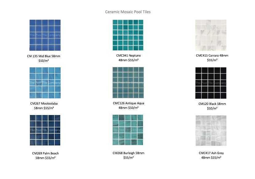 Pool tile installation